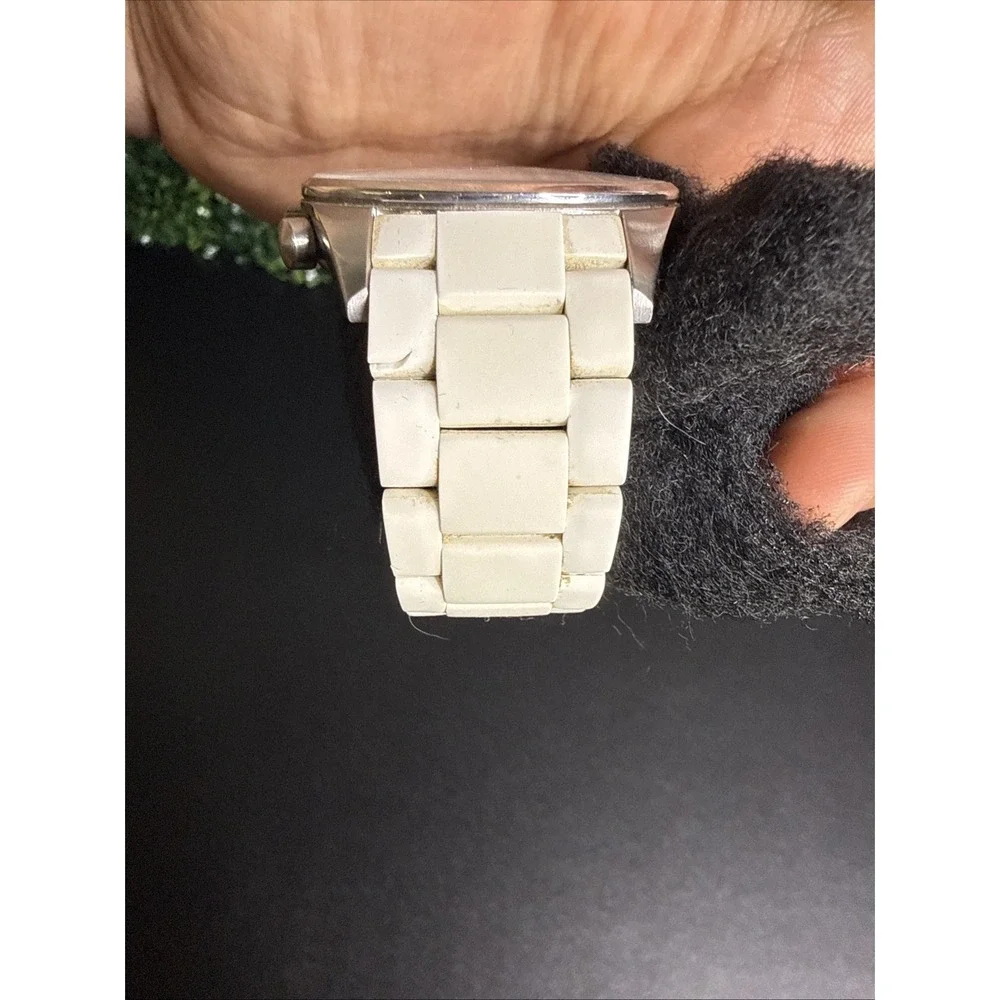 Emporio Armani Mens Watch White Dial Silicone Strap Steel  AR5859